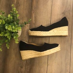 Bettye Muller Reese Black Espadrille Wedge